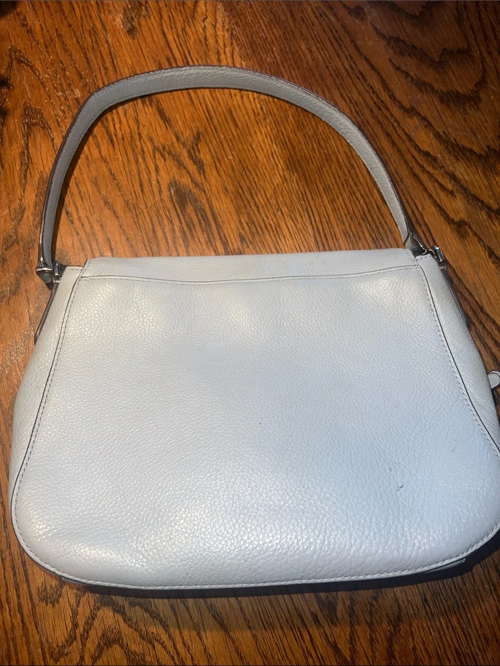 kate spade Pebbled Leather Shoulder Bag in Light Gray